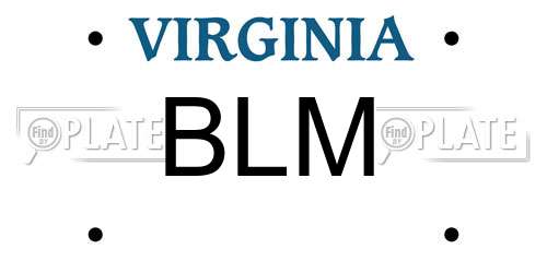 BLM Virginia License Plate