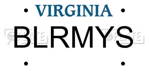 BLRMYS Virginia License Plate