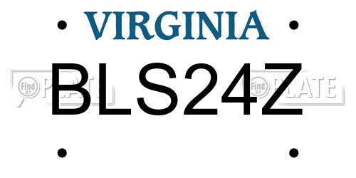 BLS24Z Virginia License Plate