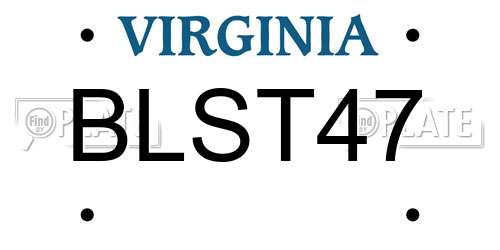 BLST47 Virginia License Plate