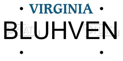 BLUHVEN Virginia License Plate