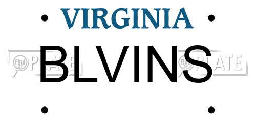 BLVINS Virginia License Plate