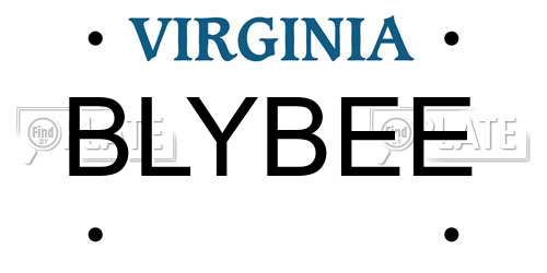 BLYBEE Virginia License Plate
