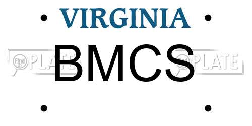 BMCS Virginia License Plate