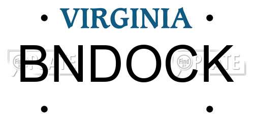BNDOCK Virginia License Plate