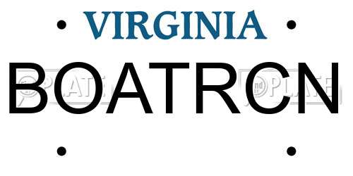 BOATRCN Virginia License Plate