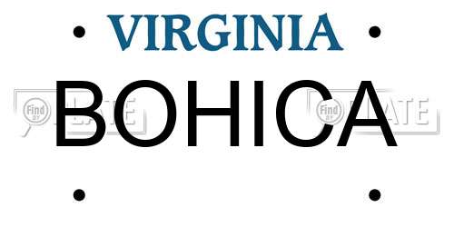 BOHICA Virginia License Plate