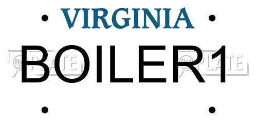 BOILER1 Virginia License Plate