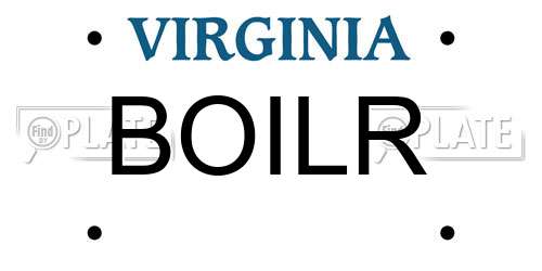 BOILR Virginia License Plate