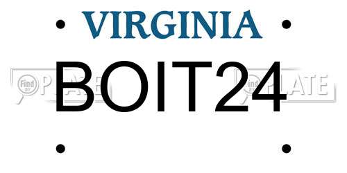 BOIT24 Virginia License Plate
