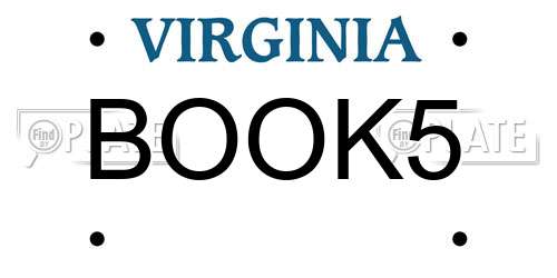 BOOK5 Virginia License Plate