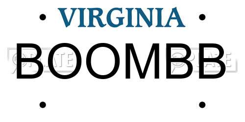 BOOMBB Virginia License Plate