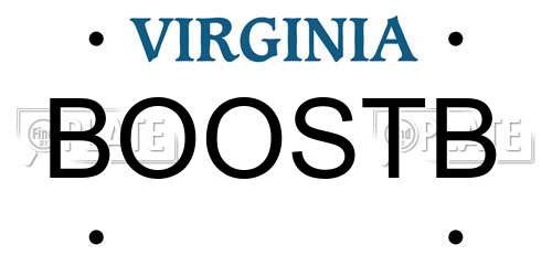 BOOSTB Virginia License Plate