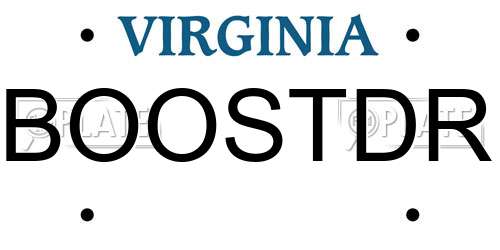 BOOSTDR Virginia License Plate