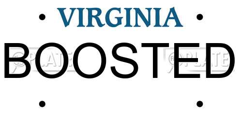 BOOSTED Virginia License Plate
