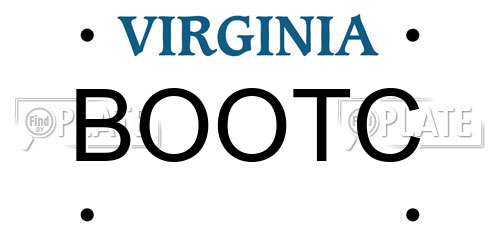 BOOTC Virginia License Plate