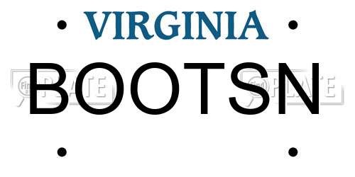 BOOTSN Virginia License Plate