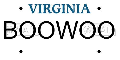 BOOWOO Virginia License Plate