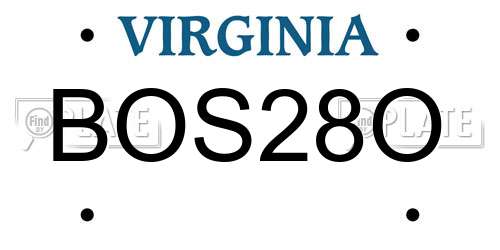 BOS28O Virginia License Plate