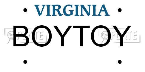 BOYTOY Virginia License Plate