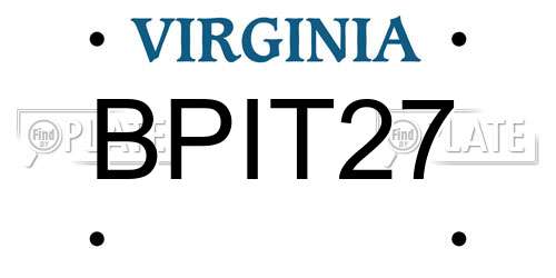 BPIT27 Virginia License Plate