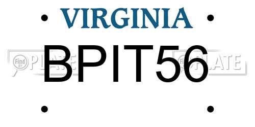 BPIT56 Virginia License Plate