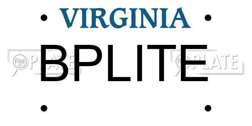 BPLITE Virginia License Plate