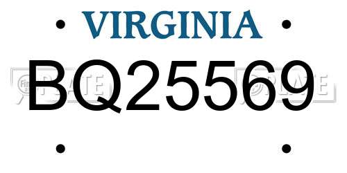 BQ25569 Virginia License Plate