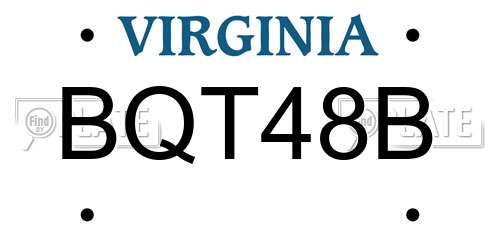 BQT48B Virginia License Plate