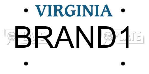 BRAND1 Virginia License Plate
