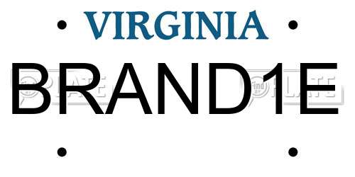BRAND1E Virginia License Plate