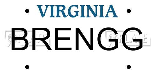 BRENGG Virginia License Plate