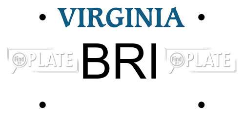 BRI Virginia License Plate