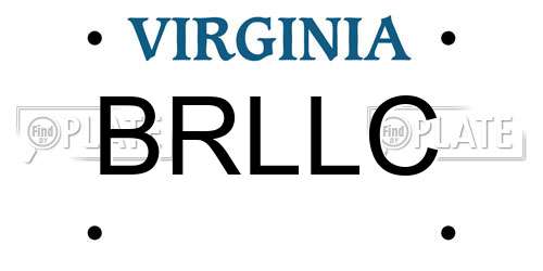 BRLLC Virginia License Plate