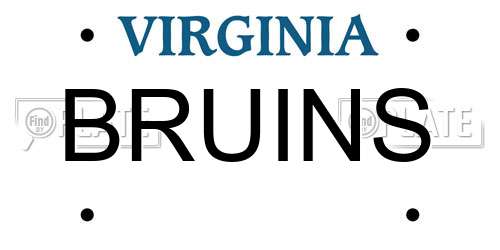 BRUINS Virginia License Plate
