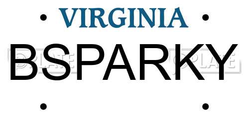 BSPARKY Virginia License Plate