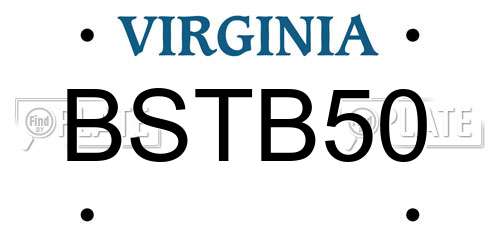 BSTB50 Virginia License Plate