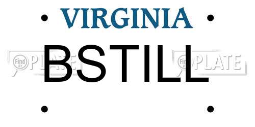 BSTILL Virginia License Plate