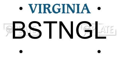 BSTNGL Virginia License Plate