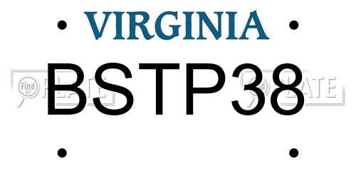 BSTP38 Virginia License Plate