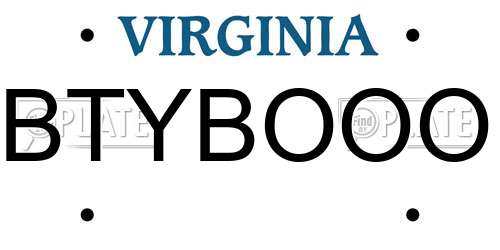 BTYBOOO Virginia License Plate