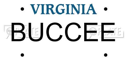 BUCCEE Virginia License Plate