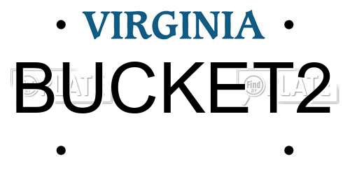 BUCKET2 Virginia License Plate
