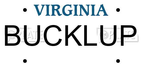 BUCKLUP Virginia License Plate