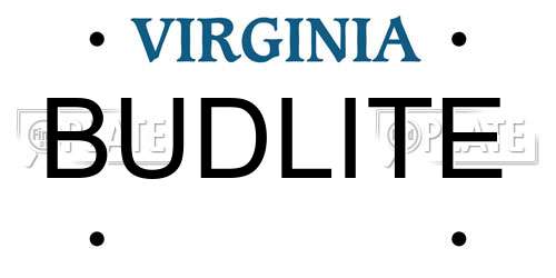 BUDLITE Virginia License Plate