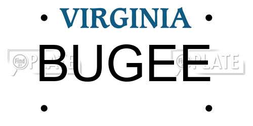 BUGEE Virginia License Plate