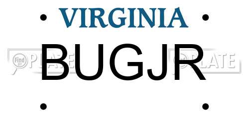 BUGJR Virginia License Plate