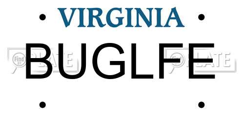 BUGLFE Virginia License Plate