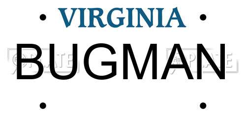 BUGMAN Virginia License Plate