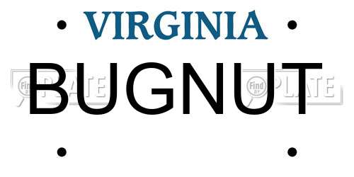 BUGNUT Virginia License Plate